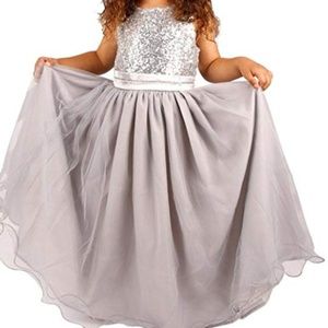 Flower girl dress sequin and tulle